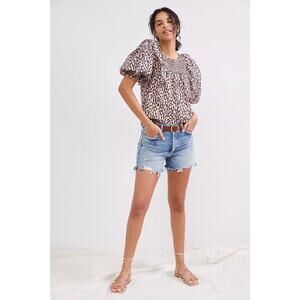 AGOLDE Ultra High-Rise Frayed Denim Shorts Ricochet - 27
